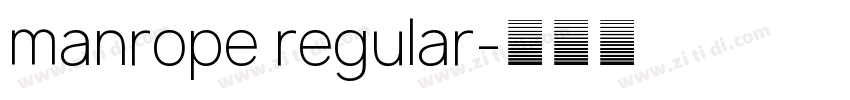 manrope regular字体转换